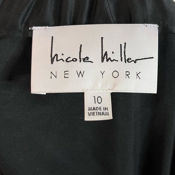 Nicole Miller Black Embroidered Boho Paisley Midi Dress Size 10 - Picture 10 of 12